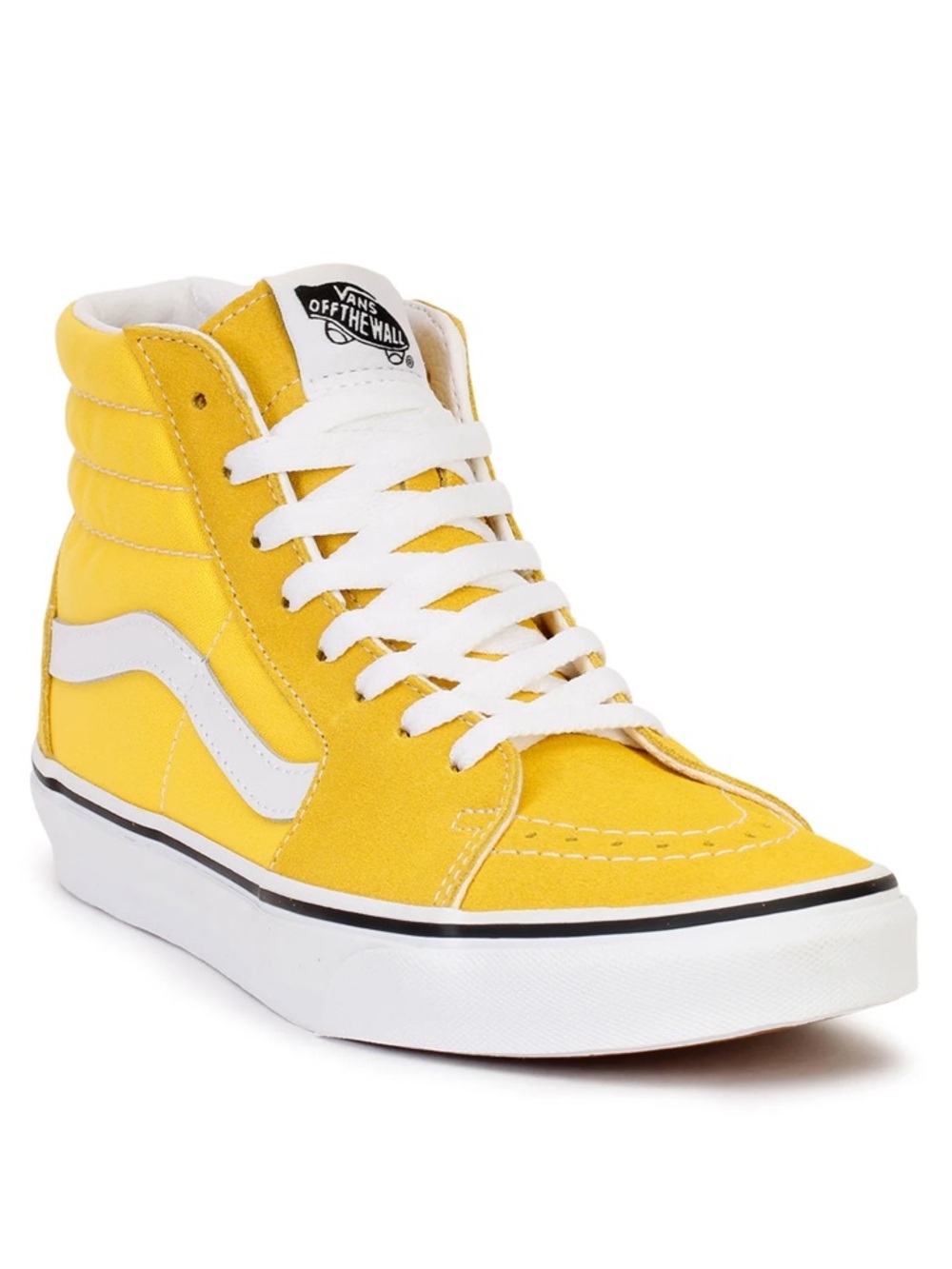 Vans Yellow & White High Top Skate Sneaker